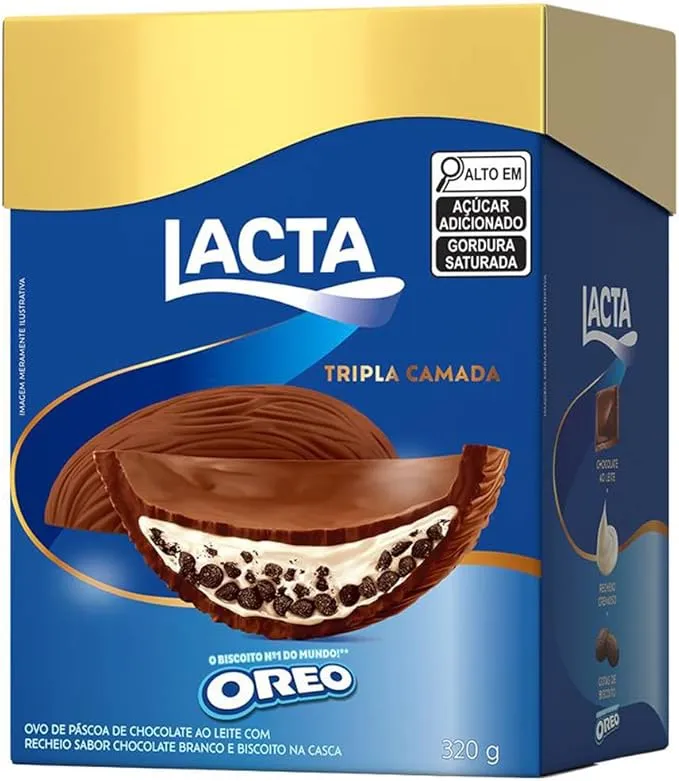 Lacta Oreo - Ovo de Páscoa Tripla Camada 320g : : Casa