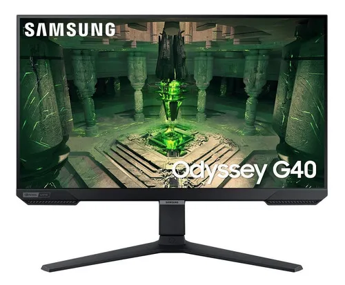 Monitor Samsung Odyssey G40 25" Preto, Full HD, IPS, 240Hz, 1ms, HDMI, FreeSync Premium, G-Sync