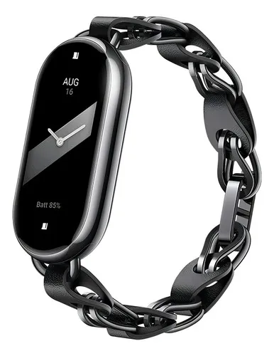 Pulseira de couro Xiaomi para Band 8, preta