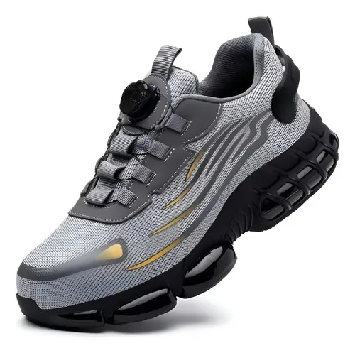 Sapatos Indestrutíveis Sapato De Segurança Com Botão Giratór