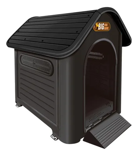 Casinha Plástica Para Cães N9 Gigante Big Dog Home Mec Pet Cor Blackout
