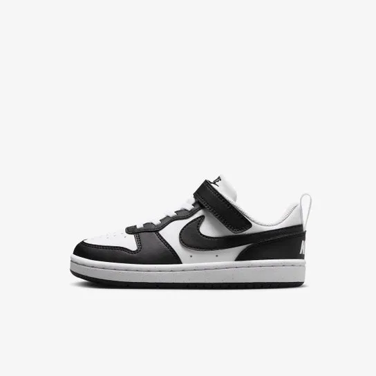 Tênis Nike Court Borough Low Recraft Infantil - Branco+Preto